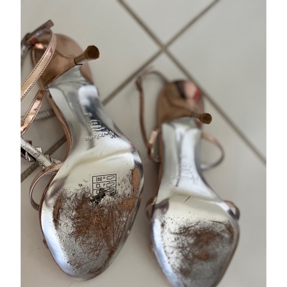 Vintage Marciano Jeweled Metallic Heels - Picture 6 of 8